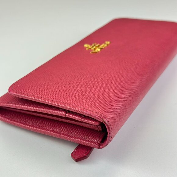Prada Pink Saffiano Leather Wallet - Picture 3 of 6